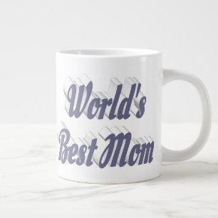 Taza De Café Gigante Mejor Mamá texto gris medio