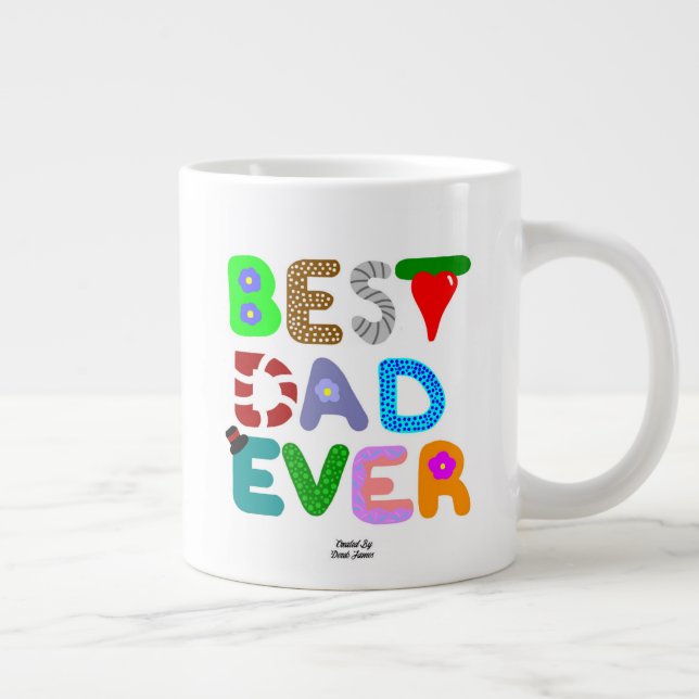 Taza De Café Gigante Mejor Mugre Jumbo De Papá Nunca (Derecha)