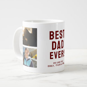 Taza De Café Gigante Mejor Papá del Mundo 4 Colage de Fotos