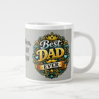 Taza De Café Gigante Mejor Papá del Mundo Corona Real Día del Padre