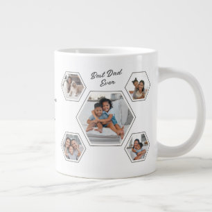 Taza De Café Gigante Mejor Papá del Mundo Diez Fotos Personalizadas con