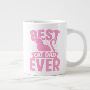 Taza De Café Gigante Mejor Papá Gato - Silhouette Gato
