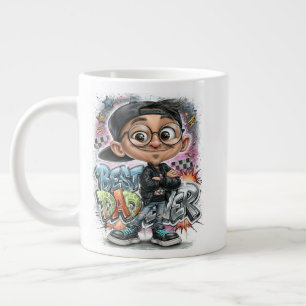 Taza De Café Gigante Mejor Papá Graffiti Fresco