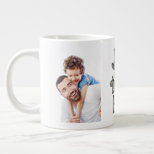 Taza De Café Gigante Mejor papi - Regalo Personalizado de los niños (Izquierda)