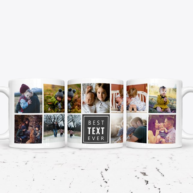 Taza De Café Gigante Mejor "Tu Texto Aquí" Foto Personalizado (Subido por el creador)
