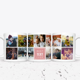 Taza De Café Gigante Mejor "Tu texto aquí" Personalizado con Foto