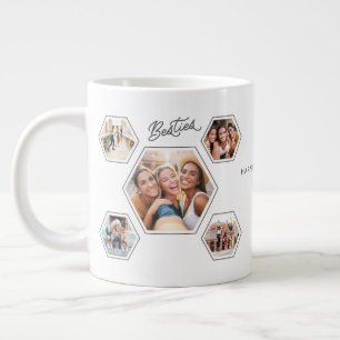 Taza De Café Gigante Mejores Amigas Nombres Personalizados y Año Person