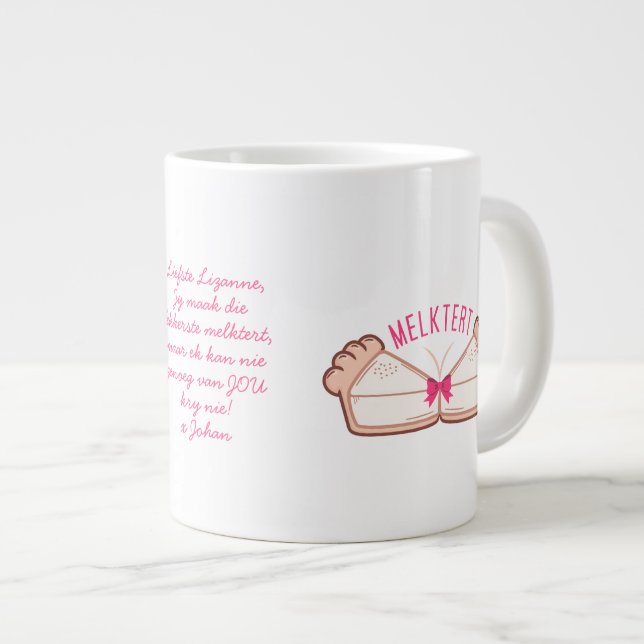 Taza De Café Gigante MELKTERT Afrikaanse Boeremeisie personalizado (Derecha)