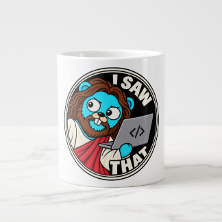 Taza De Café Gigante meme de Gopher Jesús de Golang