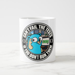 Taza De Café Gigante meme de prueba de Gopher de Golang