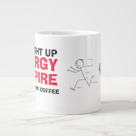 Taza De Café Gigante Meme matutino gracioso de un vampiro