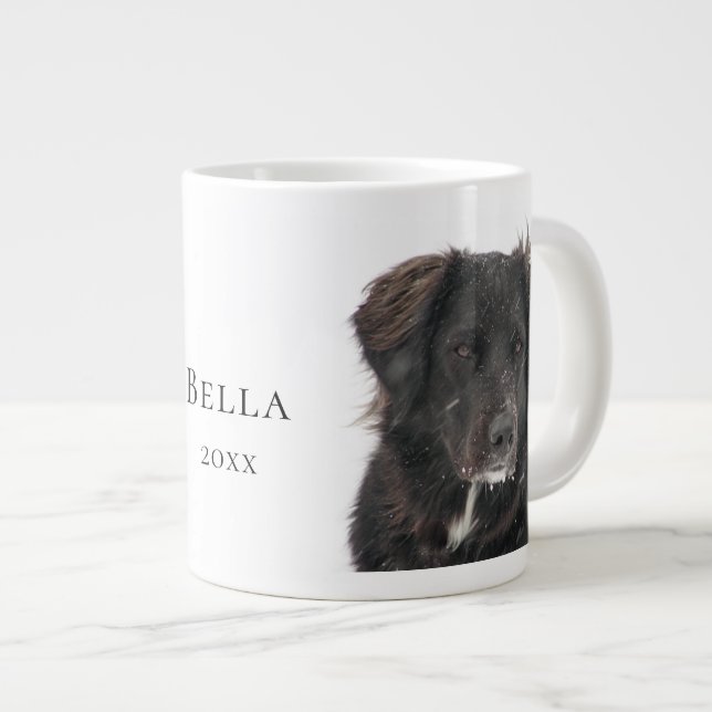 Taza De Café Gigante Memorial Mascota Dog Photo Name Year (Derecha)