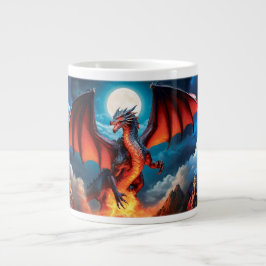 Taza De Café Gigante Mención del Dragón Rojo Café Mug