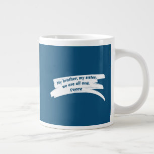 Taza De Café Gigante Mensaje de paz de borrado de puntas de pintura