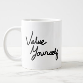 Taza De Café Gigante Mensaje positivo de autoestima para el autocuidado