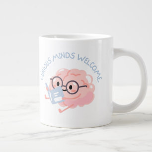 Taza De Café Gigante Mentes curiosas bienvenidas cerebro inteligente de