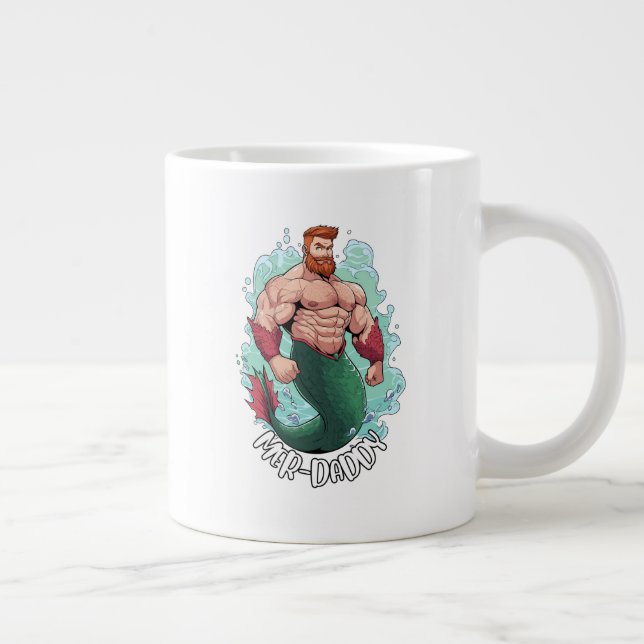 Taza De Café Gigante Mer-Daddy, padre Merman Mug (Derecha)