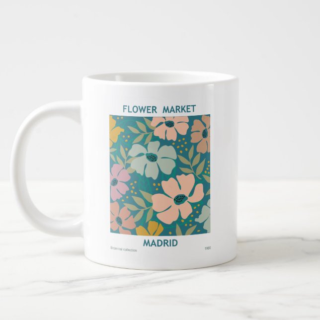 Taza De Café Gigante Mercado de flores Madrid Imprimir (Izquierda)