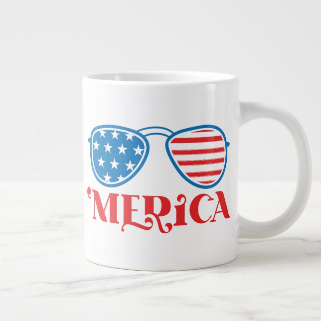 Taza De Café Gigante 'Merica - 4 de julio (Derecha)