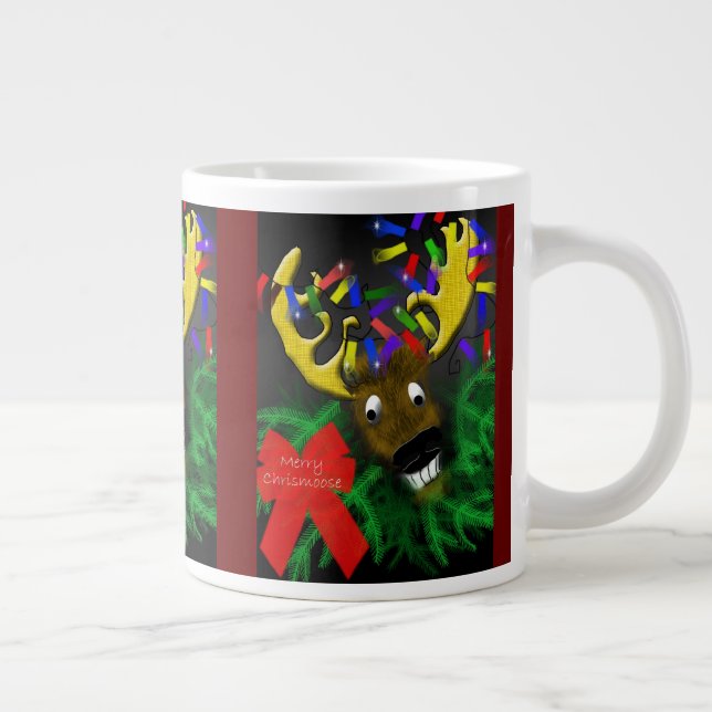 Taza De Café Gigante Merry Chrismoose Jumbo Coffee Mug (Derecha)