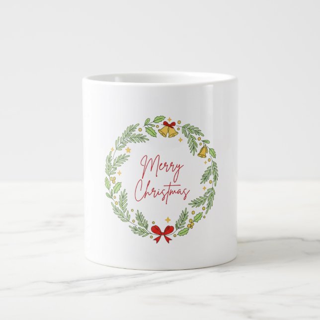 Taza De Café Gigante Merry Christmas (Frente)