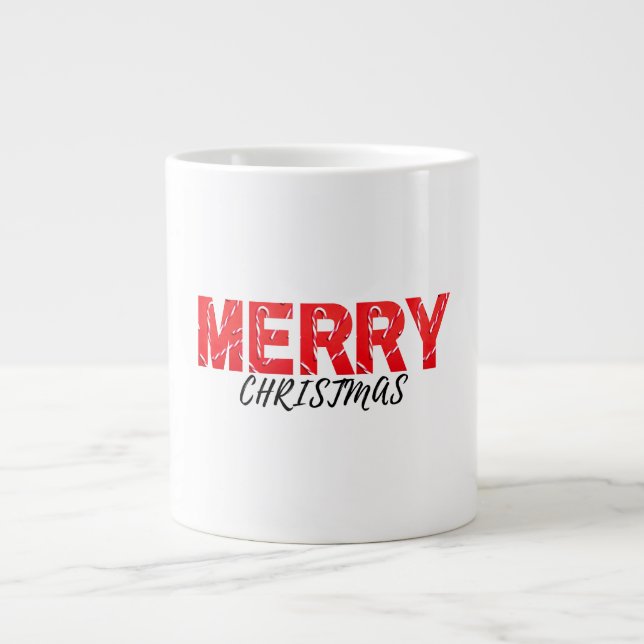 Taza De Café Gigante Merry Christmas Coffee Mug (Frente)