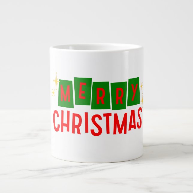 Taza De Café Gigante Merry Christmas Coffee Mug (Frente)