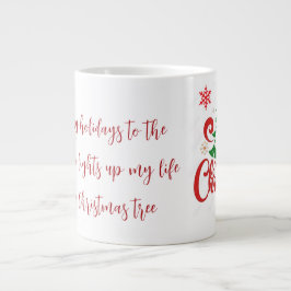 Taza De Café Gigante Merry Christmas Mug with Romantic Quote