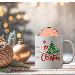 Taza De Café Gigante Merry Christmas Mug with Romantic Quote