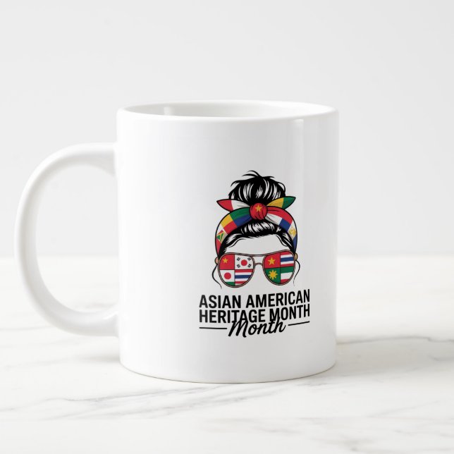Taza De Café Gigante mes de herencia de isleños asiático y pacífico (Izquierda)
