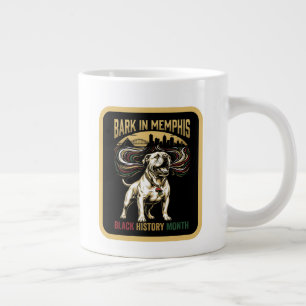Taza De Café Gigante Mes de la Historia Negra Arte Cultural del Bulldog