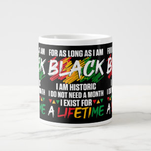 Taza De Café Gigante Mes de la historia negra mientras sea negro