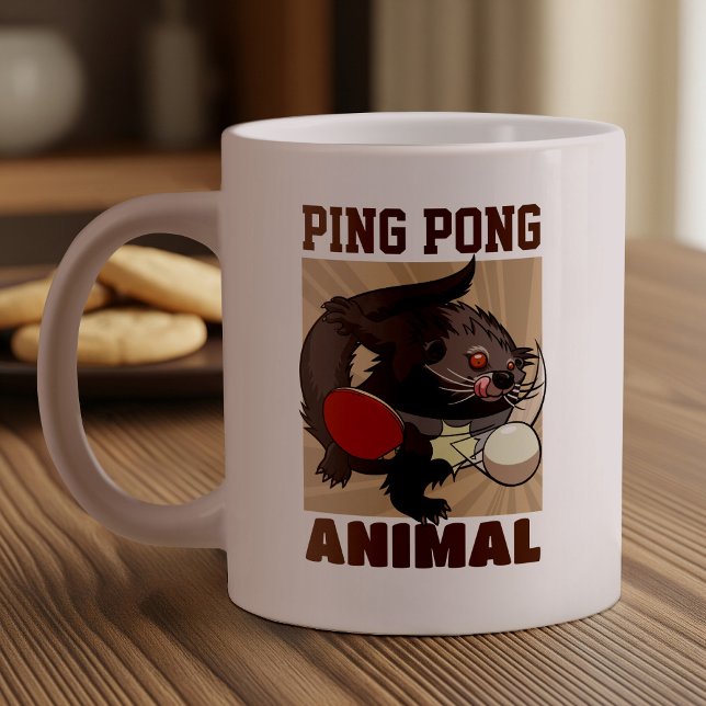 Taza De Café Gigante Mesa Tennis Funny Ping Pong Binturong Bearcat (Subido por el creador)