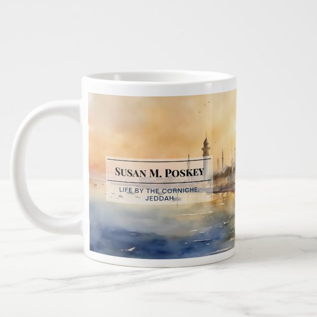 Taza De Café Gigante Mesmerización de Jeddah Corniche Café Mug (Izquierda)