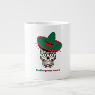 Taza De Café Gigante México Fútbol Calavera 2026 - Pasión Que No Muere 