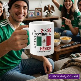 Taza De Café Gigante MÉXICO Fútbol Soccer Personalizado 2026 CUALQUIER