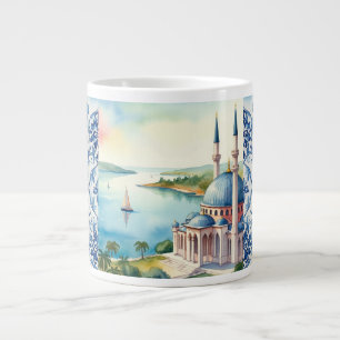 Taza De Café Gigante Mezquita Azul de Estambul Turquía, Turquía, Turquí