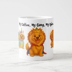 Taza De Café Gigante Mi Café Mi Pandilla Mis Reglas Perro Gracioso