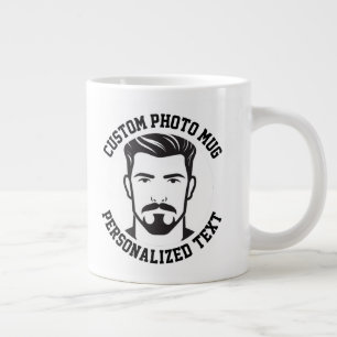 Taza De Café Gigante Mi cara en una taza gigante personalizada con text
