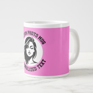 Taza De Café Gigante Mi Cara en una Taza Gigante Personalizada ROSA CLA