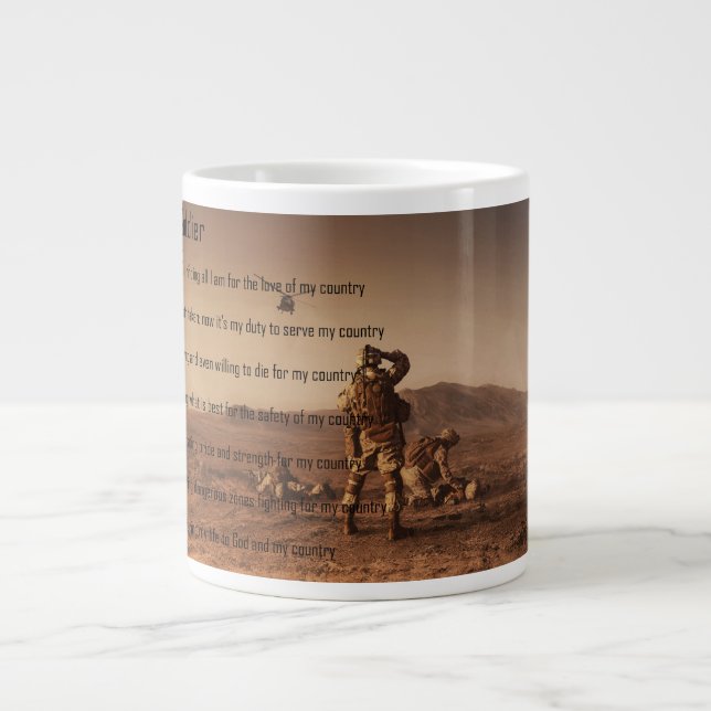 Taza De Café Gigante Mi colección militar (Frente)