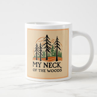 Taza De Café Gigante Mi cuello de la bruma de los bosques