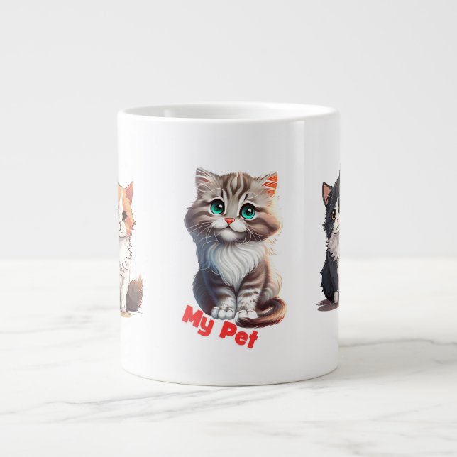 Taza De Café Gigante Mi diseño de mug Mascota (Frente)