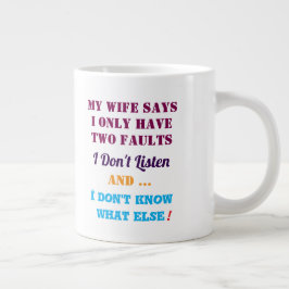 Taza De Café Gigante Mi esposa y mis defectos