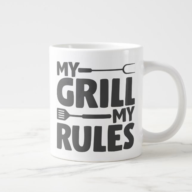 Taza De Café Gigante Mi Grill Mis Reglas (Derecha)