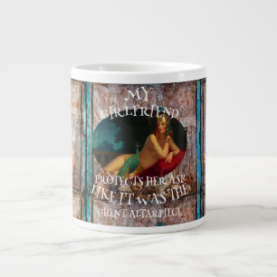 TAZA DE CAFÉ GIGANTE MI NOVIA PROTEGE SU ASP COMO SI FUERA LA