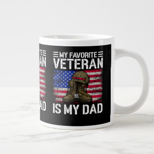 Taza De Café Gigante Mi papá es mi veterano favorito Regalo para el Día