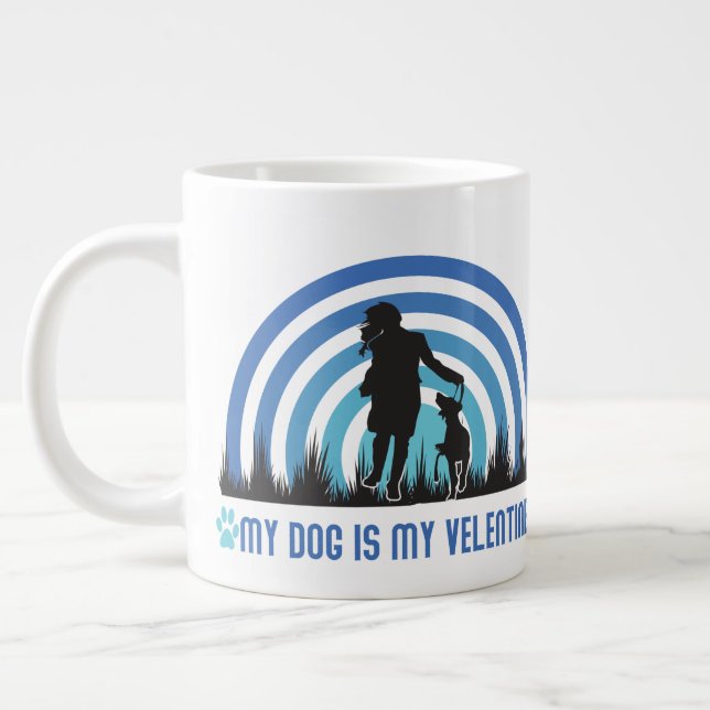 Taza De Café Gigante Mi Perro Es Mi Valentín (Izquierda)