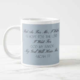Taza De Café Gigante Micah 7:7 Hope Bible Verse Mug 