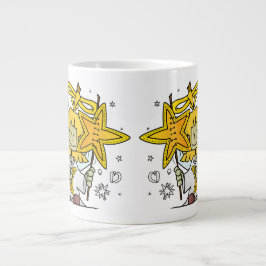 Taza De Café Gigante Micol - der fröhliche Sternenengel Lendenkissen